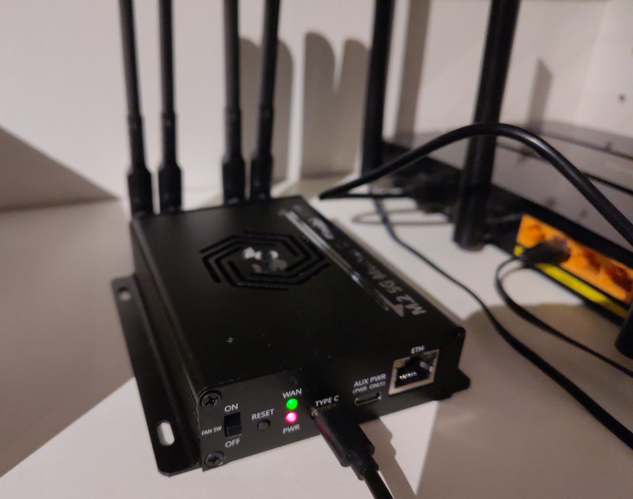 Photo showing the 5G NGFF to USB adapter